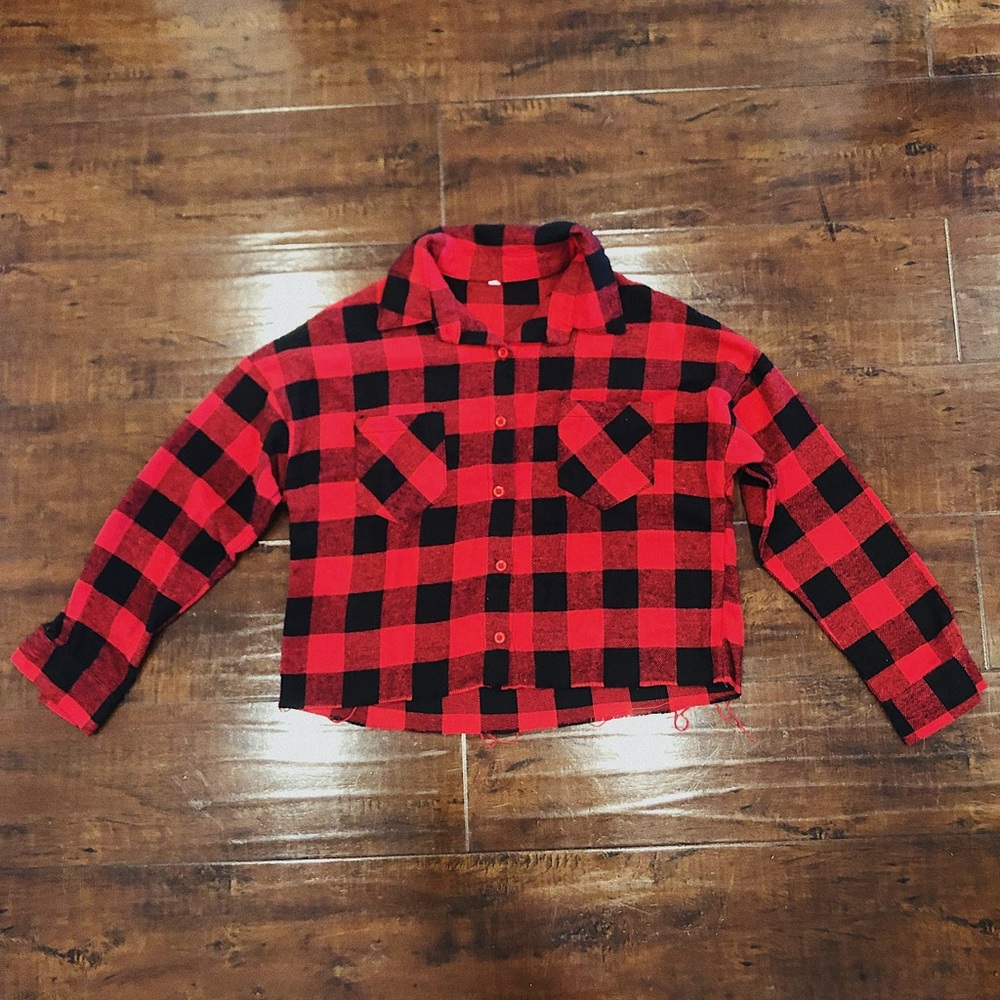 Pre-loved Plaid Red Flannel ✨